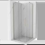 Mexen Velar Duo плъзгаща се душ кабина 90 x 90 см, прозрачна, четкан никел - 871-090-090-02-97 (871-090-090-02-97)