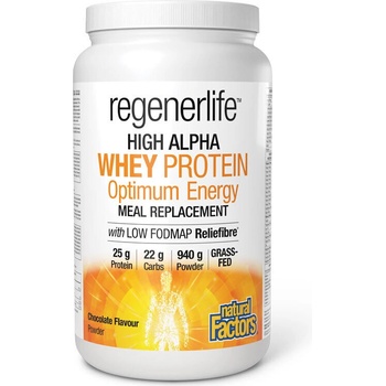 Natural Factors Regenerlife Суроватъчен протеин (изолат) Optimum Energy, с вкус на шоколад 940 g прах | Natural Factors (1910 NF)