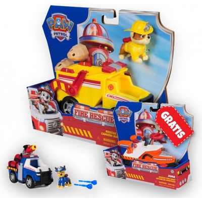 ОФЕРТА: Пес патрул Fire Rescue превозни средства Ръбъл + Чейс + Зума Безплатно (AS_6072662_6072641_6072684)