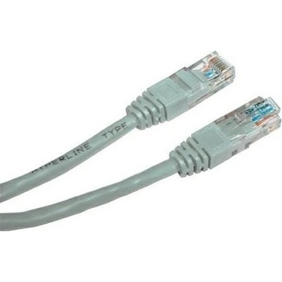 Logo 64100 UTP patch, Cat.5e, RJ45, netienený, 1m, šedý