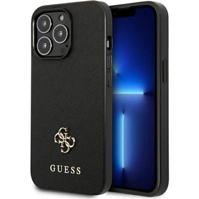 GUESS Калъф Guess Saffiano 4G Small Metal Logo за iPhone 13 Pro / 13 6.1" - черен (3666339047948)