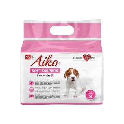 Aiko Plenky pro feny Soft Diapers S 28x40 cm 12 ks – Zbozi.Blesk.cz
