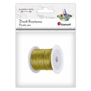 TITANUM Craft-Fun Series floristic wire color: gold 20 m 1 pc (24BR0201-3)