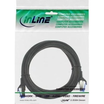 InLine 75501S мрежов кабел Черен 1 м Cat6a U/FTP (STP) (75501S)