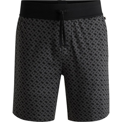 Boss Поларени къси панталони Boss Men's RelaxMono Jersey Relaxed Fit Fleece Jogger Shorts - Black Mono 981