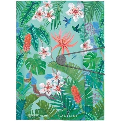 Herlitz Ladylike A4 Desky s gumou 3 klopy Jungle