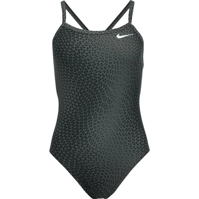 Nike dámske jednodielne plavky HYDRASTRONG DELTA tmavo sivá čierna