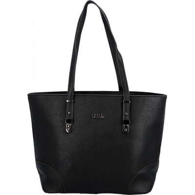 Stylová dámská koženková shopper taška Patiens černá