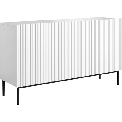 Nábytek Bogart Nical 150 cm třídveřová s drážkovanými čely