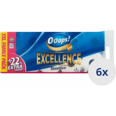 Ooops! Excellence Sensitive 3-vrstvový 6 x 20 ks