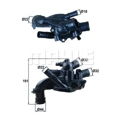 MAHLE Termostat, chladivo TM46105