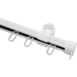 GARDINIA КОРНИЗ ВТОРО ПЕРДЕ gardinia u-ОБРАЗЕН 290см К-КТ С АКСЕСОАРИ БЯЛ (888)