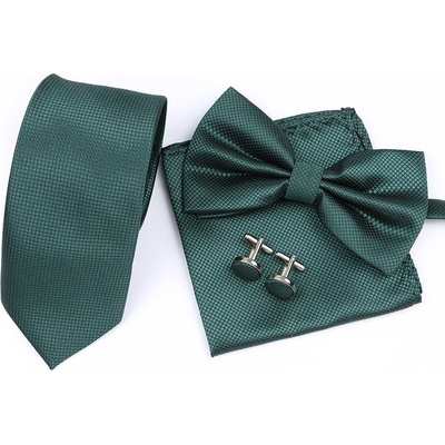 Decofashion Tmavě zelený set s kravatou
