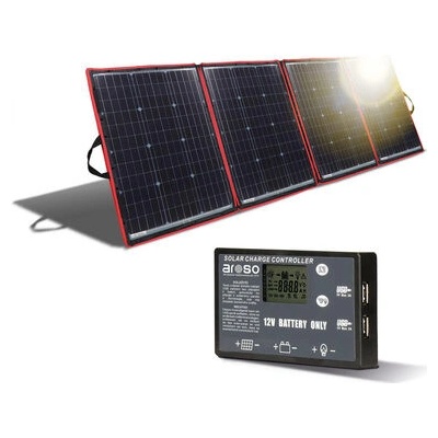 Aroso Solární panel rozkládací přenosný s PWM regulátorem 220W 12V/24V 212x73cm 20.201