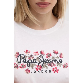 Pepe Jeans Памучна тениска Pepe Jeans GINNY в бяло PL505945 (PL505945)