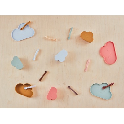 Oyoy Living Design Set 3 silikonových lžiček Mellow modrá Oyoy Design Living