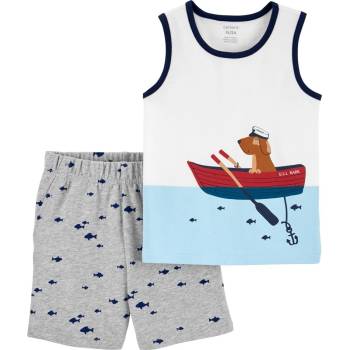 Carter's Set 2dielny tričko bez rukávov kraťasy Fish & Dog chlapec