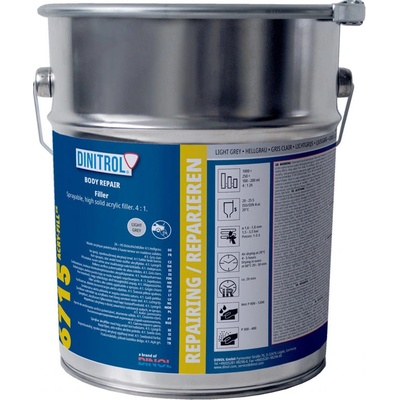 DINITROL 6715 ACRYFILL svetlo šedý 4 l