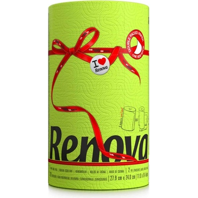 RENOVA Papírové kuchyňské utěrky zelené 2vrstvé, 1 role – Zboží Mobilmania