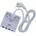 Well Мрежов разклонител 2, 4x USB, 3x USB-A, 1x USB-C, с превключвател, 2 м, бял EXTS-2S2M-PROT/USBC4-WL (EXTS-2S2M-PROT/USBC4-WL)
