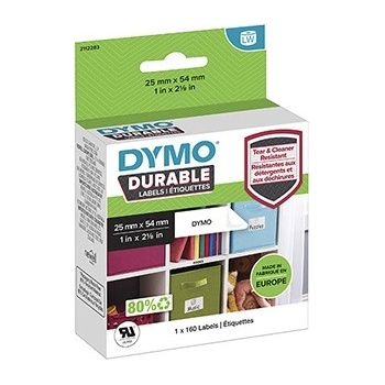 DYMO полипропиленови етикети 54мм x 25мм, бели, мултифункционален, 160 бр, 2112283 (2112283)