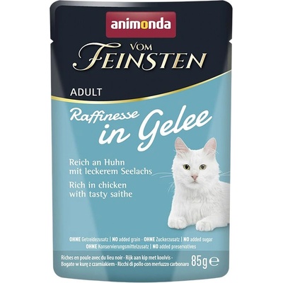 Animonda Vom Feinsten Raffinesse In Gelee пиле и пъстърва в желе 85 г