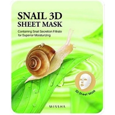 Missha Snail 3D Sheet Mask se šnečím extraktem 23 g