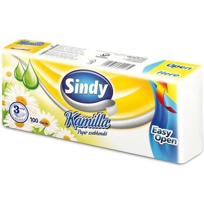 Sindy kamilka papierové vreckovky 3-vrstvové 100 ks