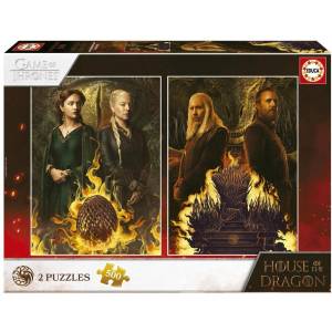 Educa Пъзел Educa Game of Thrones, House of the Dragon, 2x500 части