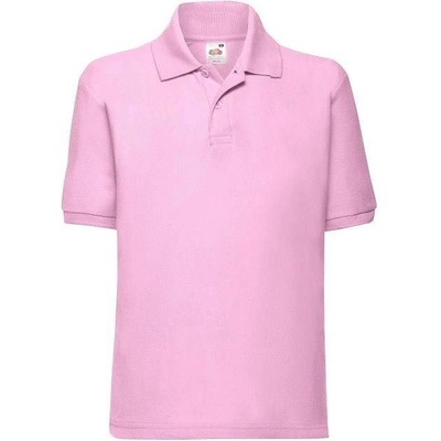Fruit Of The Loom směsové polo triko 65 35 růžová světlá