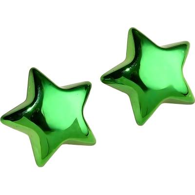 HARAHU Náušnice AD-33420 Star/Zelená