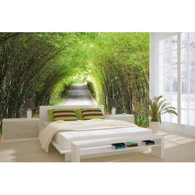 DIMEX ART Самозалепваща се флизелинова фототапета бамбукова пътека 375 x 250 см