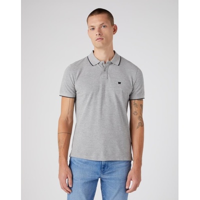 Wrangler pánské triko polo shirt W7BHK4X37 Mid Grey Melee