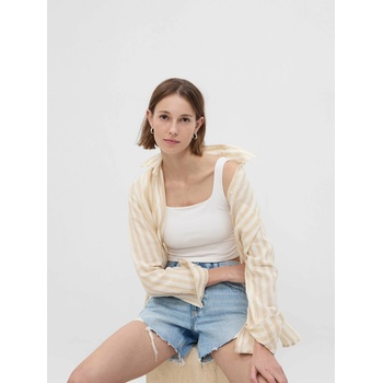 Image 1 of GAP Ленена риза boyfriend GAP GAP | Bezhov | ЖЕНИ | XXS