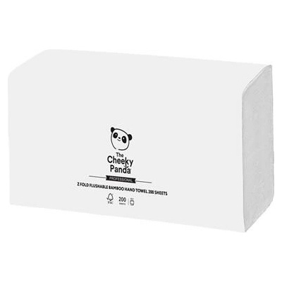 Cheeky Panda bambusové Z ohyb 2 vrstvy 21,8x22,4 cm biele 200 listov