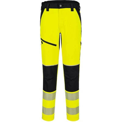Portwest T140 PW3 Hi-Vis Strečové reflexné nohavice žltá/čierna