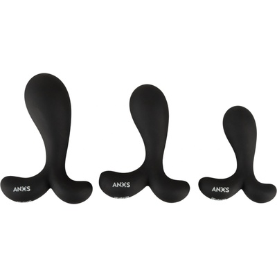 Anos - комплект анални тренировъчни плъгове (черни)