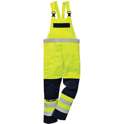 PortWest Hi-Vis Multi-Norm laclové kalhoty modrá/žlutá