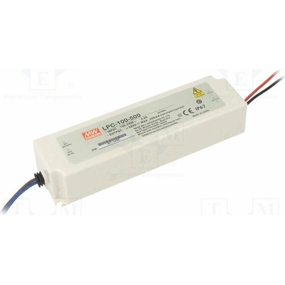 MEAN WELL LPC-100-500 Napájecí zdroj: spínaný; LED; 100W; 100÷200VDC; 500mA; 90÷264VAC