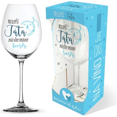 Nekupto Sklenice na víno Nejlepší táta zná vždy správný směr 440 ml
