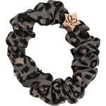 By Eloise London Gold Star Silk Scrunchie цвят Grey Leopard