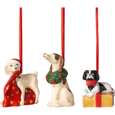 Villeroy & Boch Závesné ozdoby psíkovia 3 ks Nostalg. Ornaments