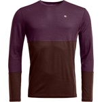Ortovox Мъжко мериносово термобельо Ortovox 185 Rock'N'Wool Long Sleeve Merino base layer - Dark Wild Berry - размер XL (015-1350-1014)