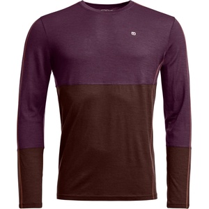 Ortovox Мъжко мериносово термобельо Ortovox 185 Rock'N'Wool Long Sleeve Merino base layer - Dark Wild Berry - размер XL (015-1350-1014)