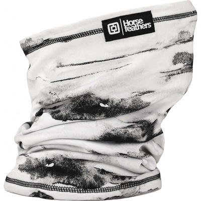 Horsefeathers neckwarmer printed white brush