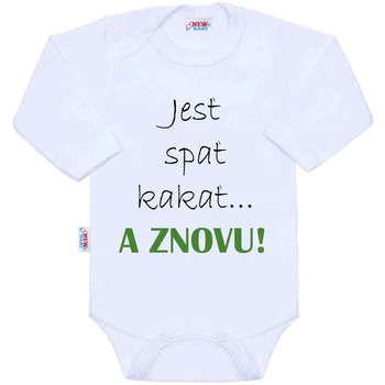 New Baby Body s potlačou Jesť spať kakať...a ZNOVU