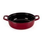 Luigi Ferrero Чугунен тиган Luigi Ferrero Opera FR-3480, 3.5L, 34x26.8x8cm, Емайлиран, Без капак, Червен (FR-3480) - technomani