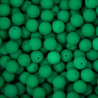 Pro Háčkování Korálek neon skleněný 8 mm 20 ks tmavě zelený