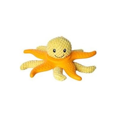 TPR Hračka pes OCTOPUS & STARFISH plyš oranžová 27 cm