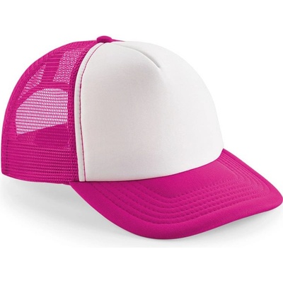 Beechfield B645 5 panelová Vintage Trucker 53.0645 fuchsia/white